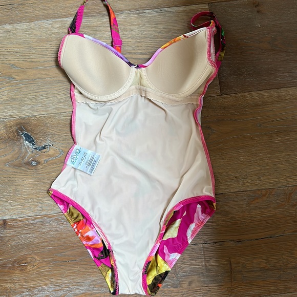 Diva by Rachel Pappo floral Tropical one piece swimsuit Hawaii Barbicore Pink - Picture 16 of 17